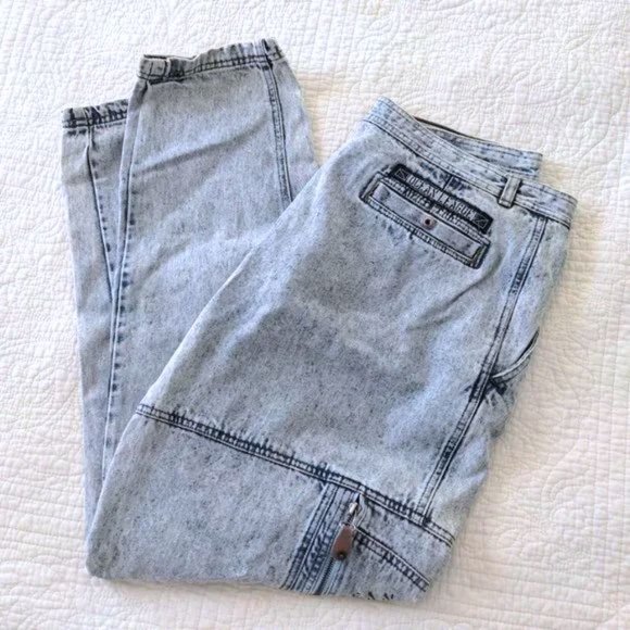 Vintage Other - Vintage 80s Bugle Boys Tapered Jeans Acid Wash Denim Size 36L